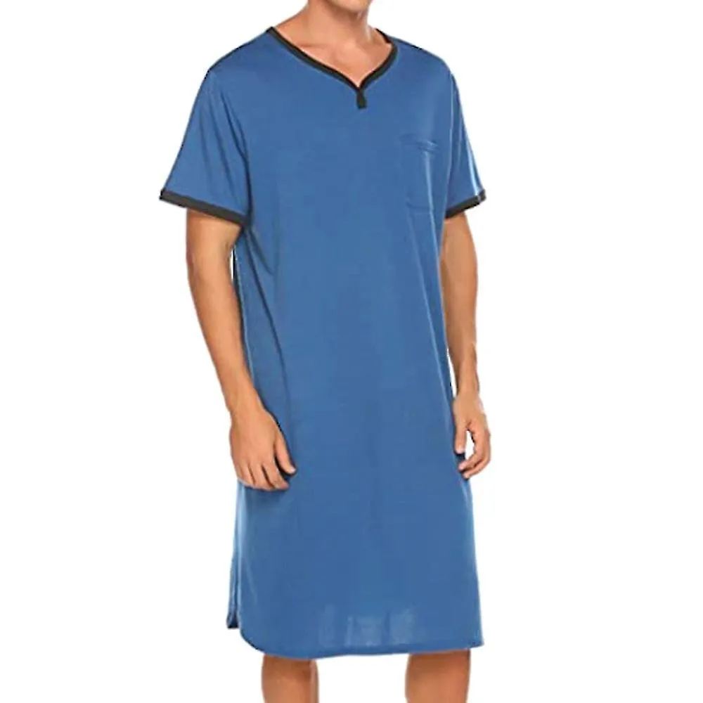 Camisa de noche para hombre Ropa de dormir Ropa de salón Ropa de noche sencilla