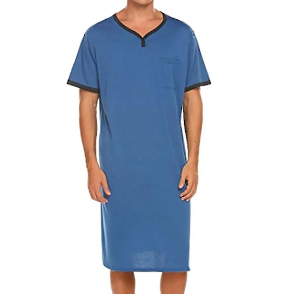 Camisa de noche para hombre Ropa de dormir Ropa de salón Ropa de noche sencilla