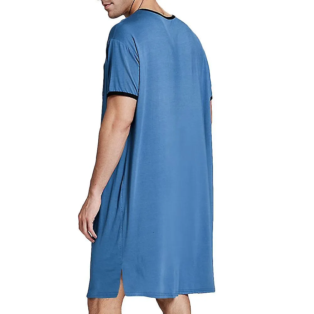 Camisa de noche para hombre Ropa de dormir Ropa de salón Ropa de noche sencilla