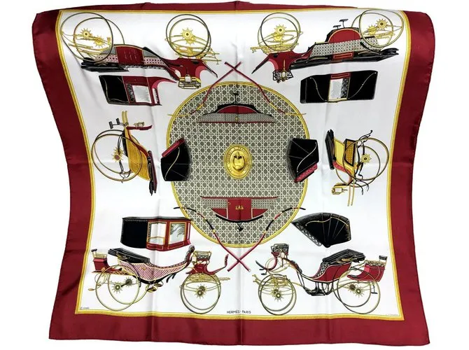 Carré Hermès "Transformation cars" de F. de la Perrière Multicolor 