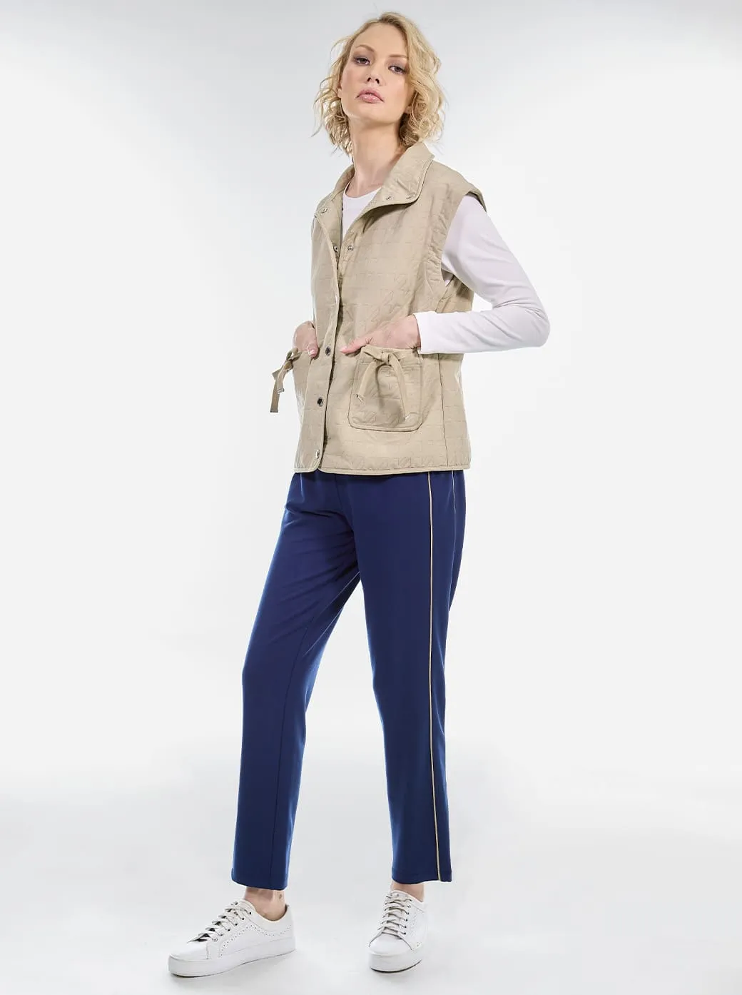 Chaleco beige capitonado Comfort