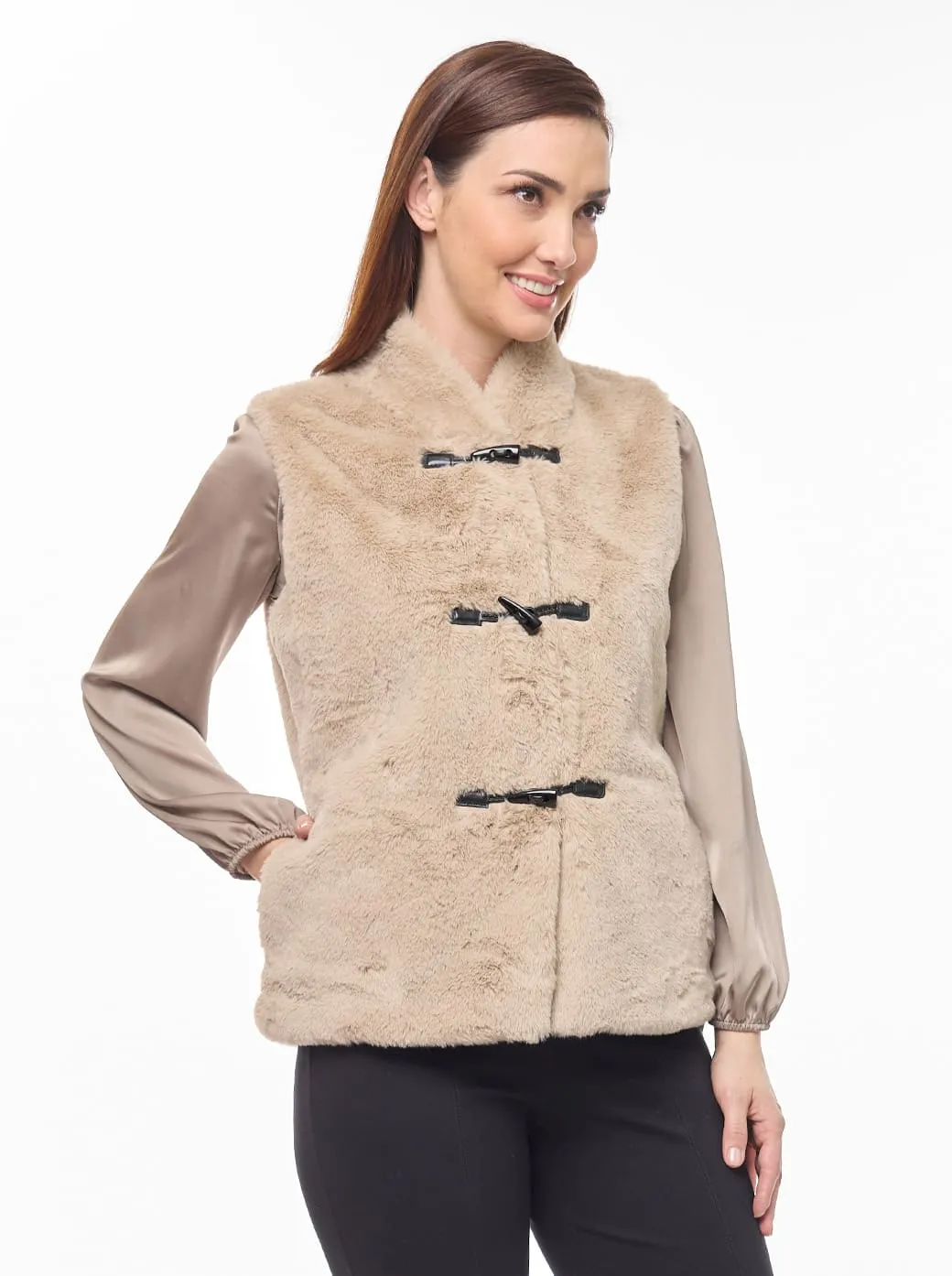 Chaleco beige Debra