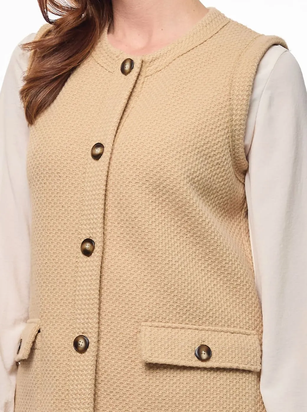 Chaleco beige Geraldine