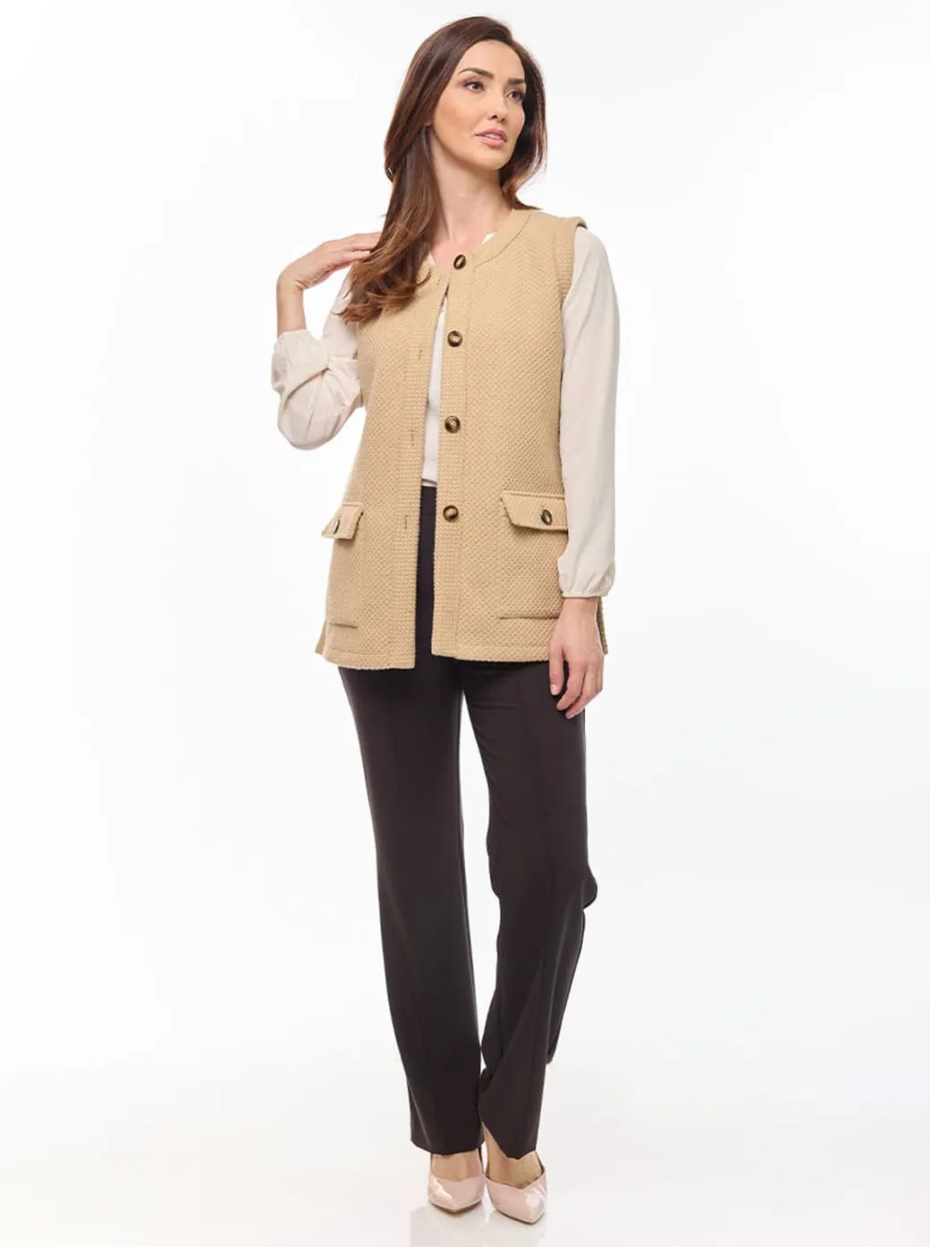 Chaleco beige Geraldine