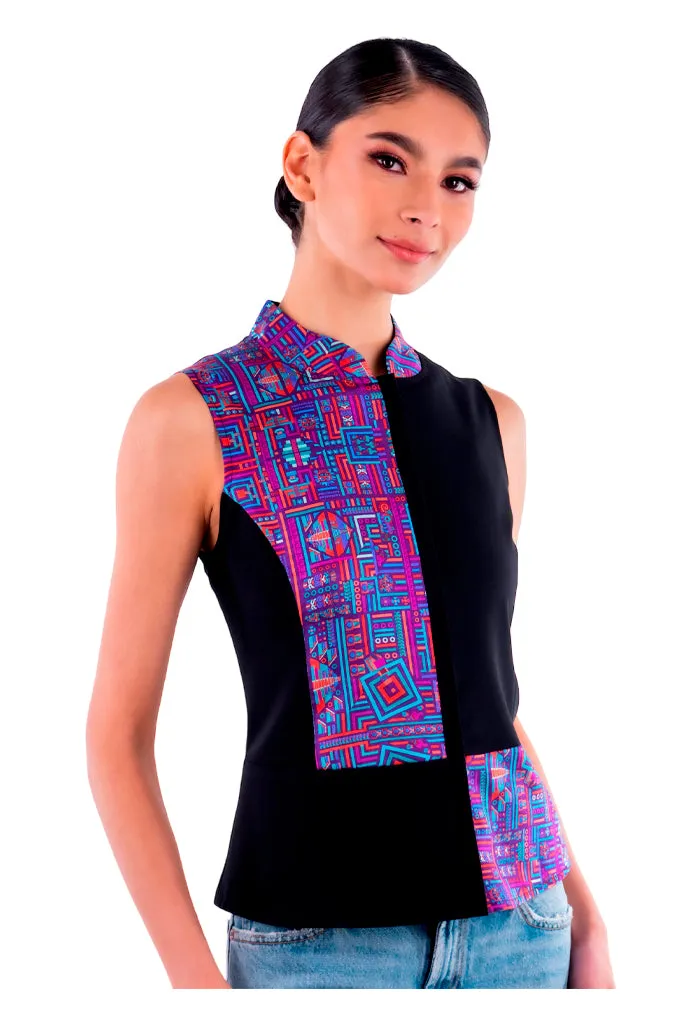Chaleco Combinado Teotihuacán Morado Jqd