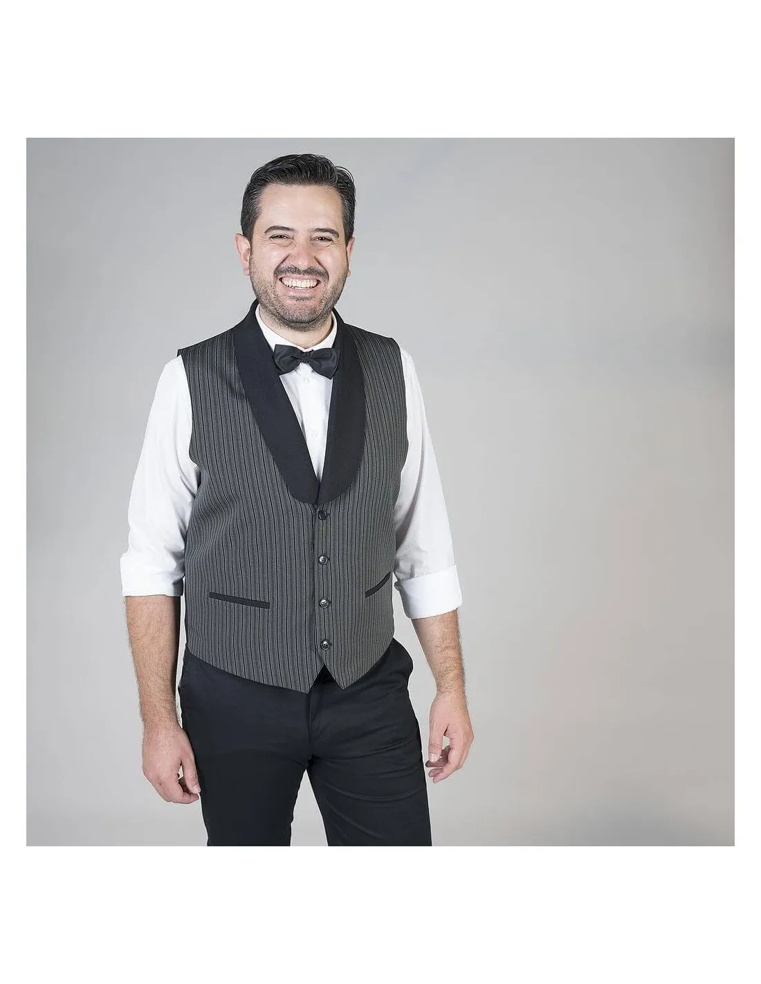 Chaleco de sala con rayas para hombre