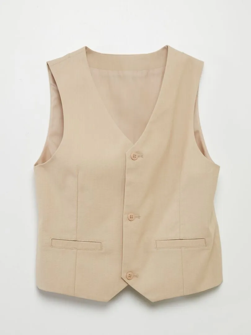 CHALECO DE TRAJE  BEIGE