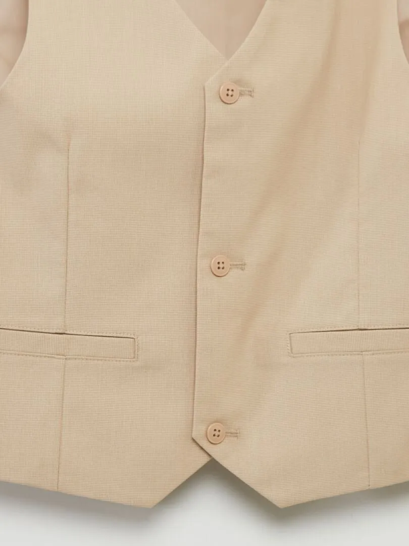 CHALECO DE TRAJE  BEIGE