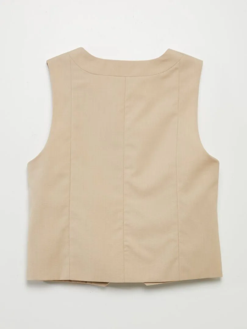 CHALECO DE TRAJE  BEIGE