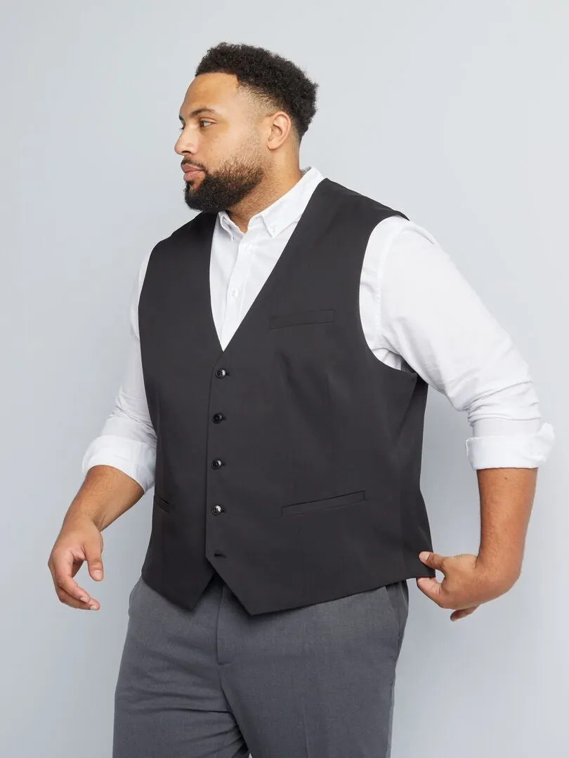 CHALECO DE TRAJE SLIM  NEGRO
