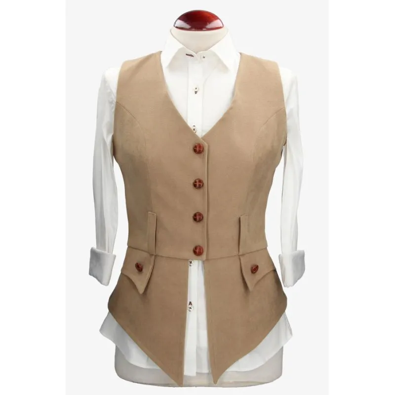 Chaleco Diana antelina beige