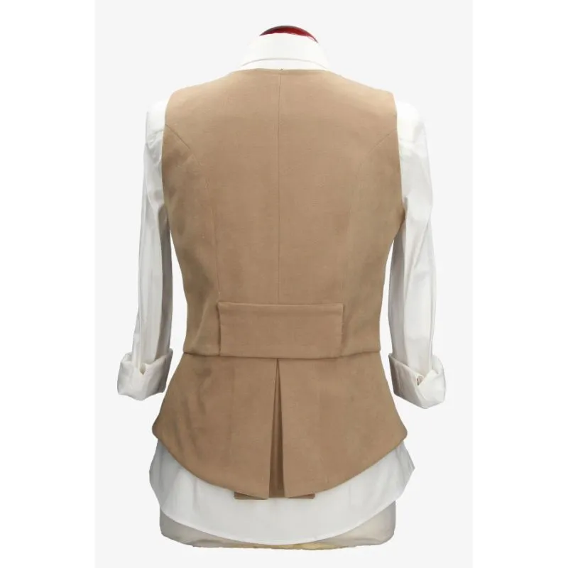 Chaleco Diana antelina beige