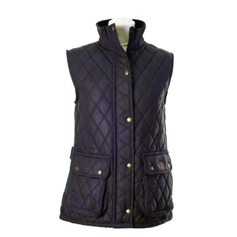 Chaleco encerado Oxford Blue Newbury Quilted Navy