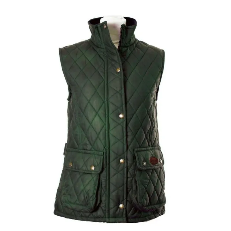 Chaleco encerado Oxford Blue Newbury Quilted Olive