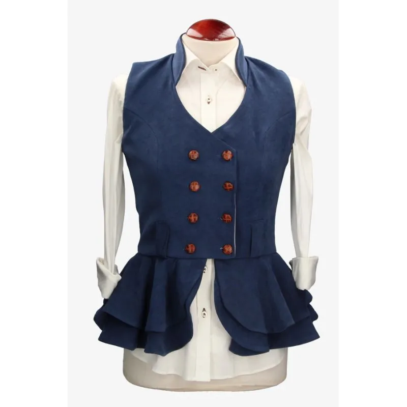 Chaleco Galatea antelina azul