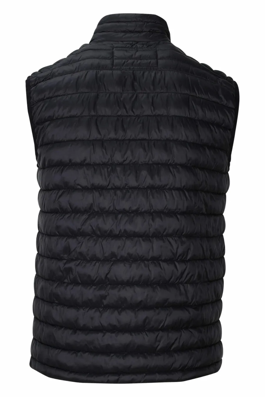 Chaleco negro con minilogo monocromático