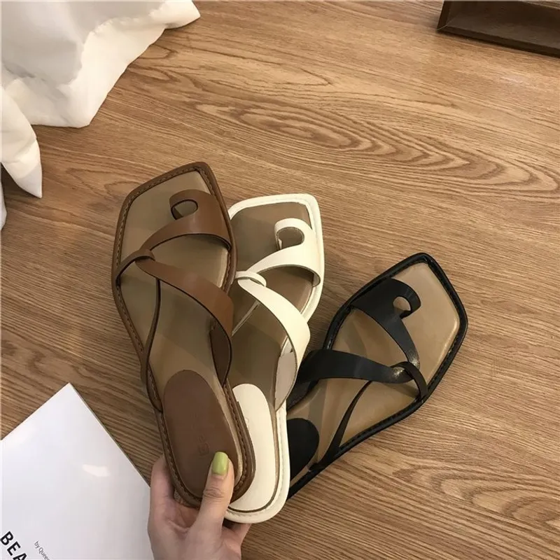 Chanclas de punta de estilo romano para ropa exterior para mujeres 2024 SUMMERO NUEVO FISTA Sandalias de vacaciones de playa inf