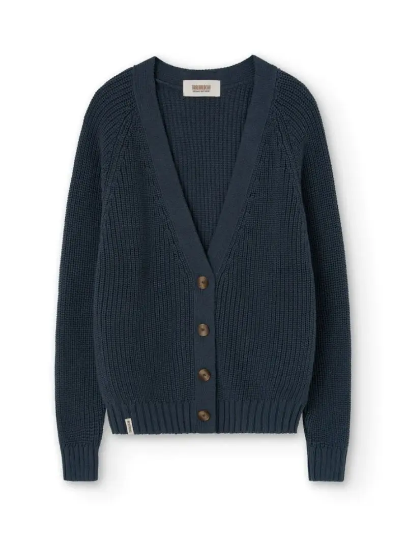 Chaqueta azul mujer de algodón orgánico
