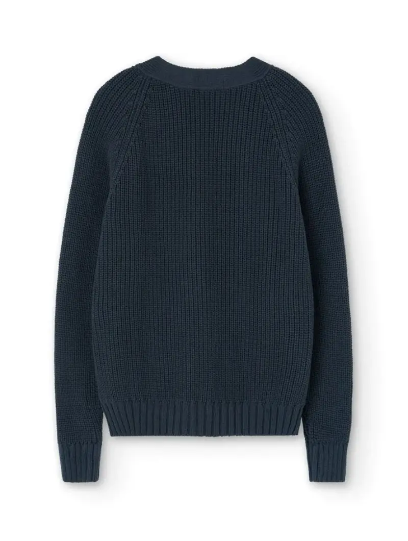 Chaqueta azul mujer de algodón orgánico