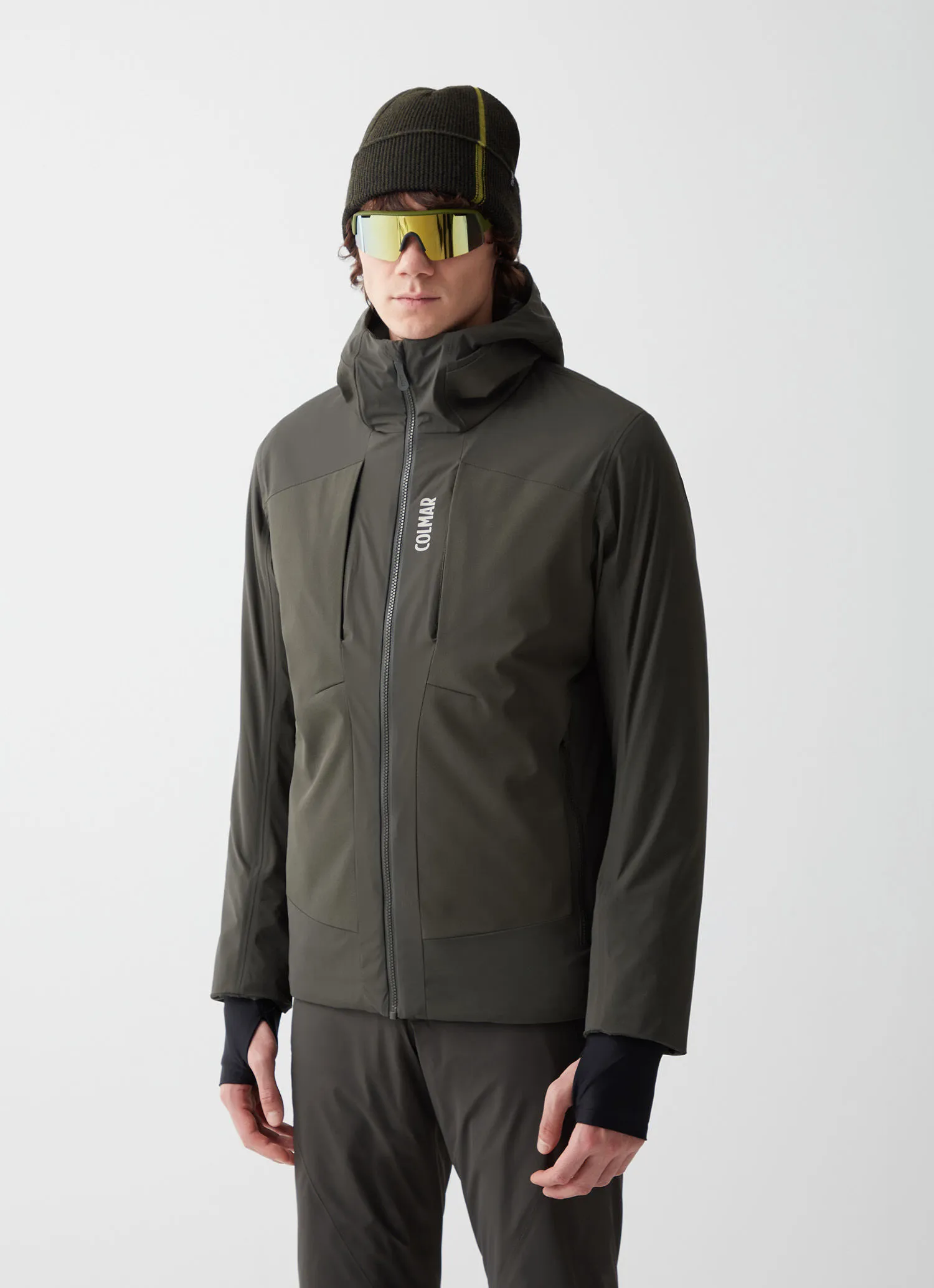 Chaqueta de esquí elástico con bolsillo trasero