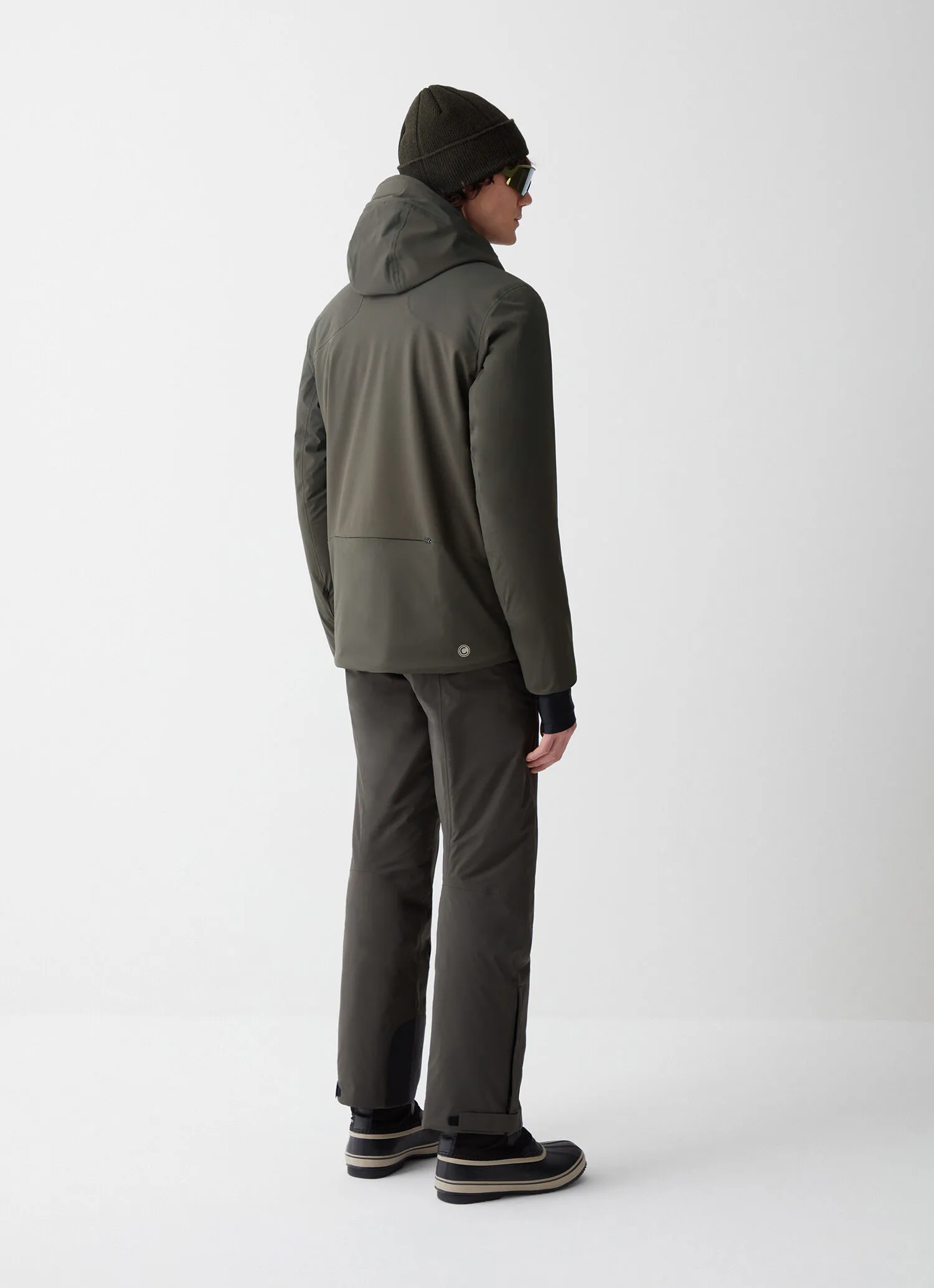 Chaqueta de esquí elástico con bolsillo trasero