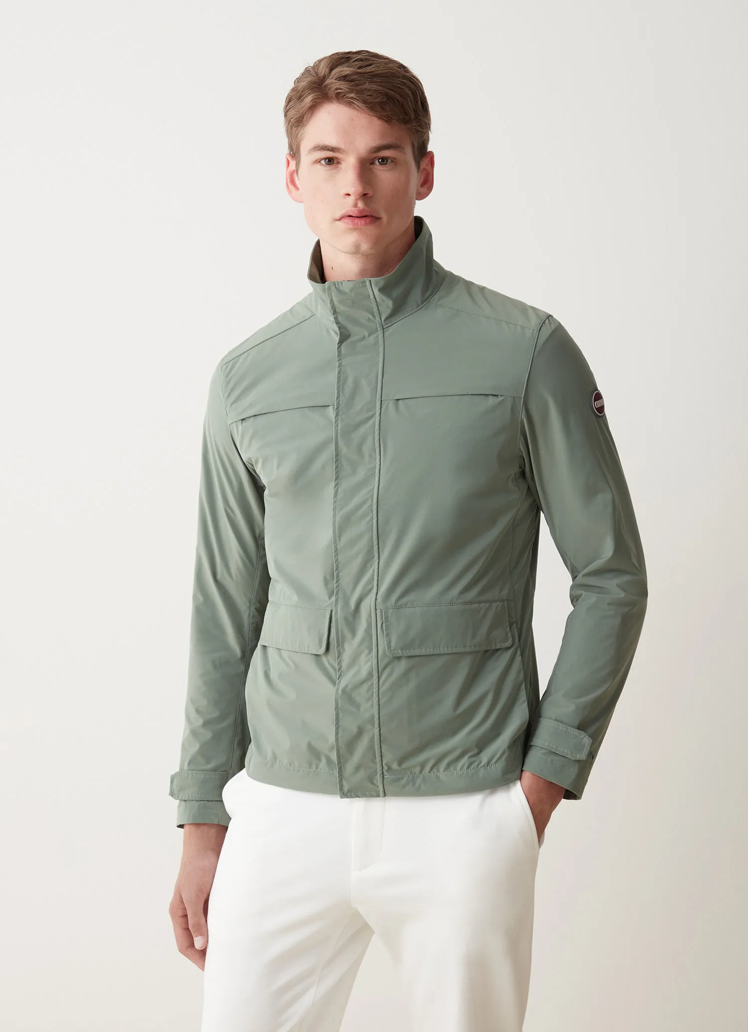 Chaqueta militar de tejido elástico
