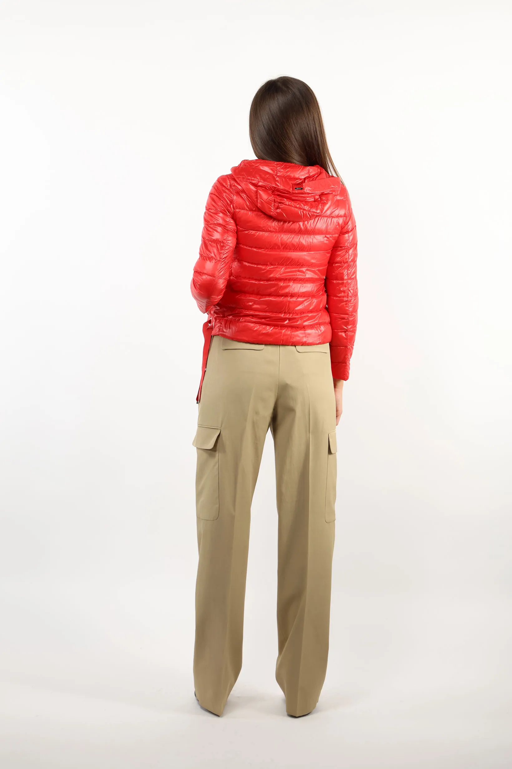 Chaqueta roja de tejido