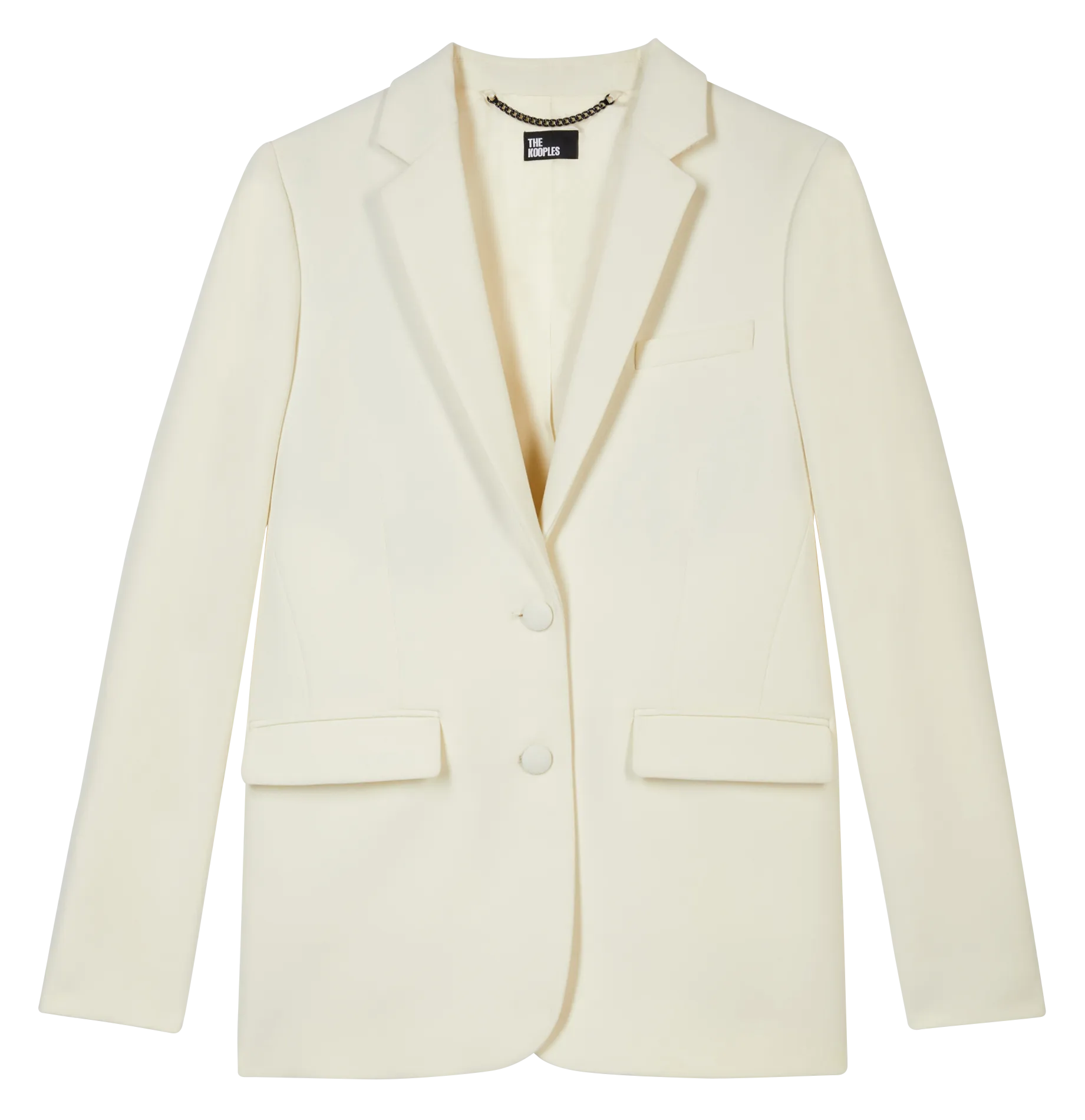 Chaqueta sastre recta en blanco