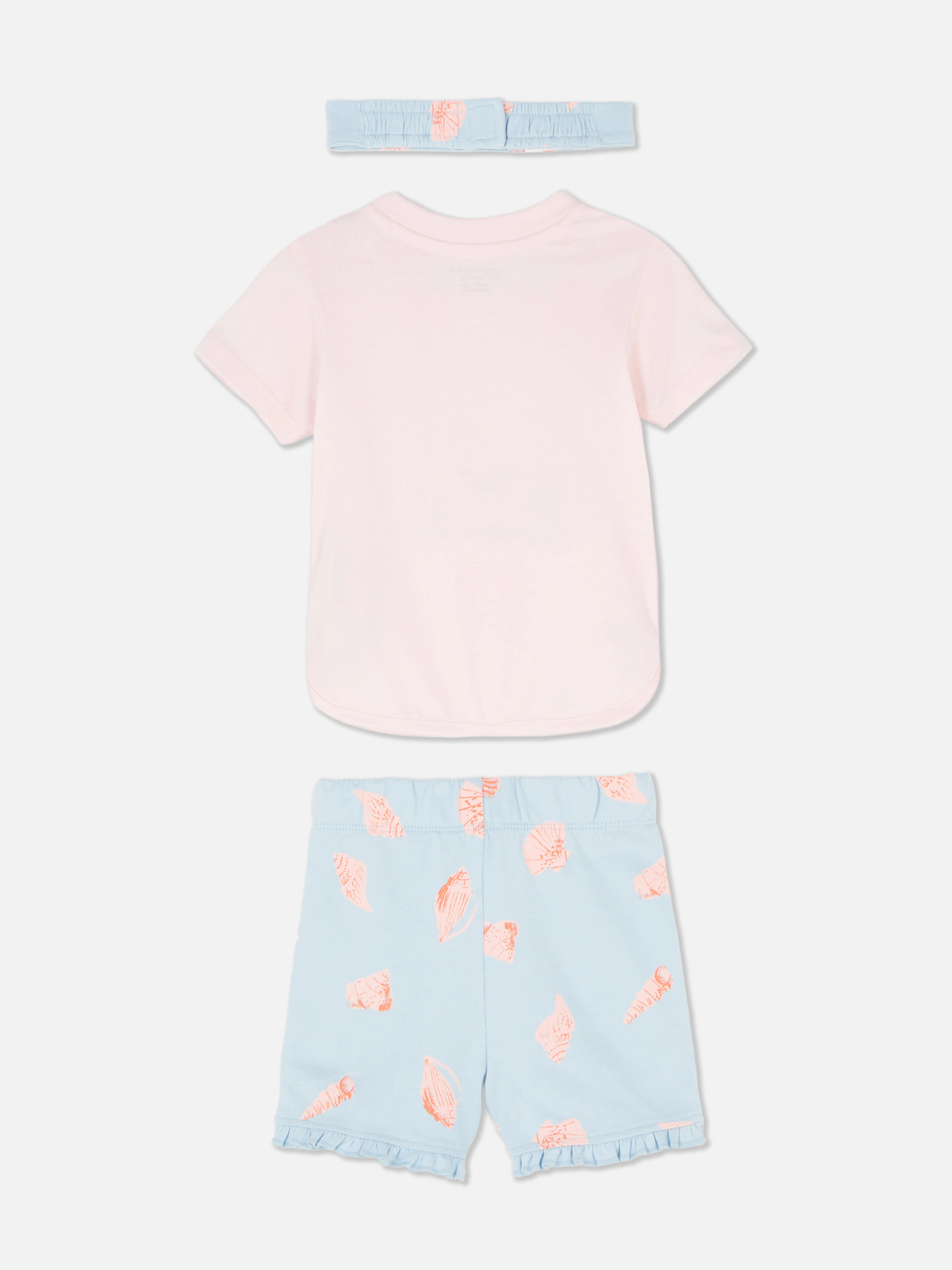 Conjunto de tres piezas con conchas marinas