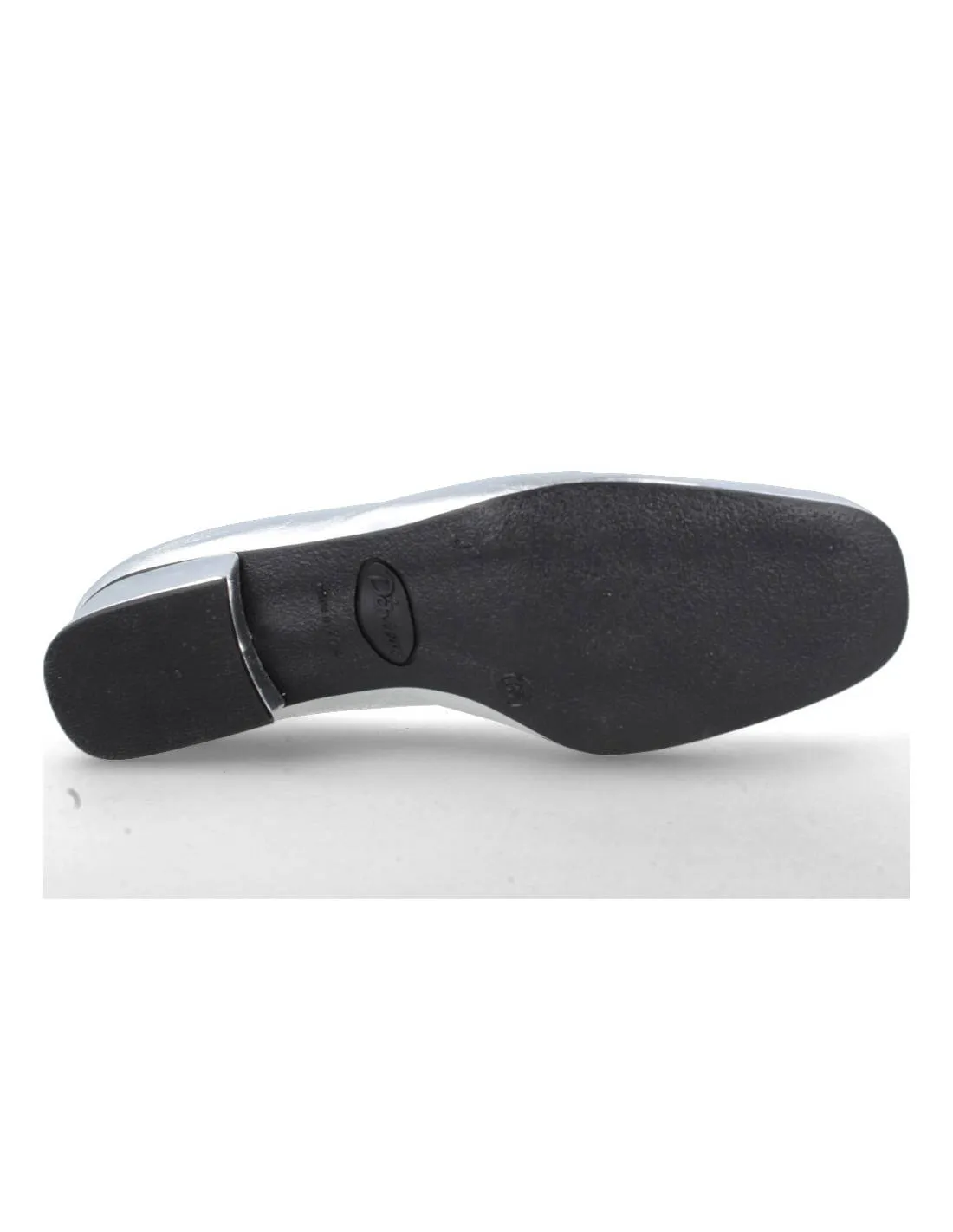 DCHICAS  MOCASíN TACóN LUX PLATA