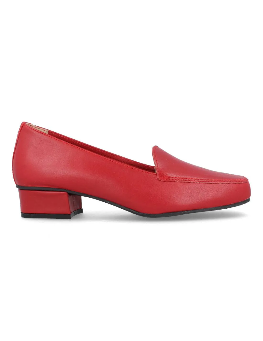 DCHICAS  MOCASíN TACóN LUX ROJO
