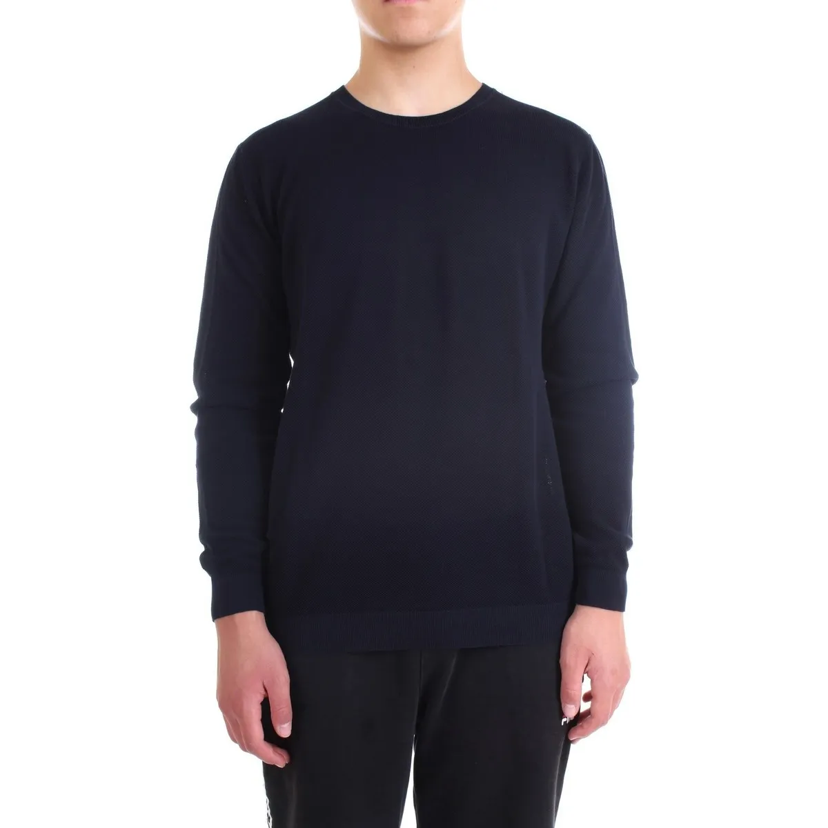 DK77007 suéter hombre azul