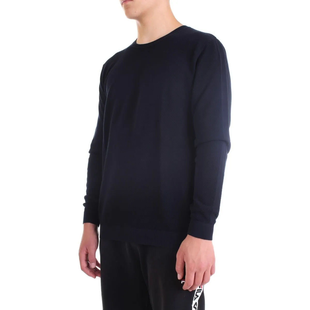 DK77007 suéter hombre azul