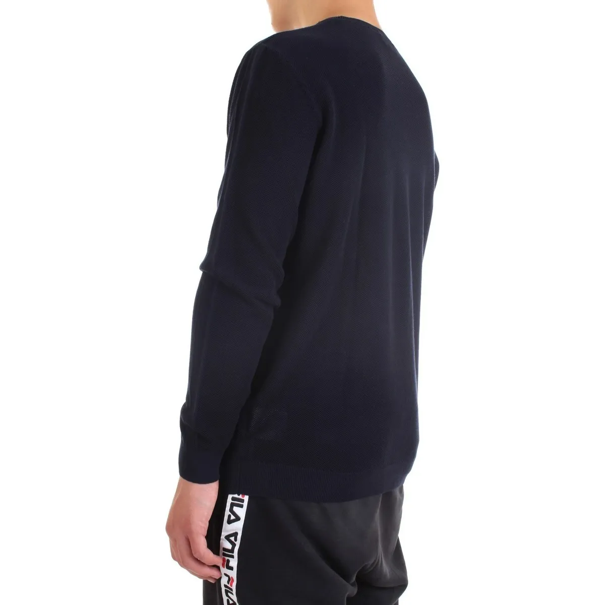 DK77007 suéter hombre azul