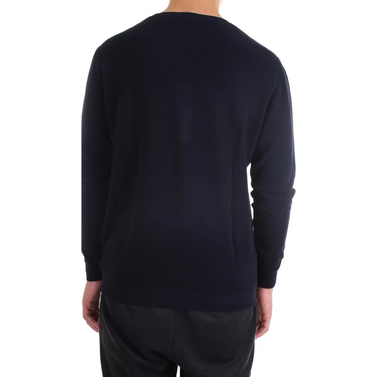 DK77007 suéter hombre azul
