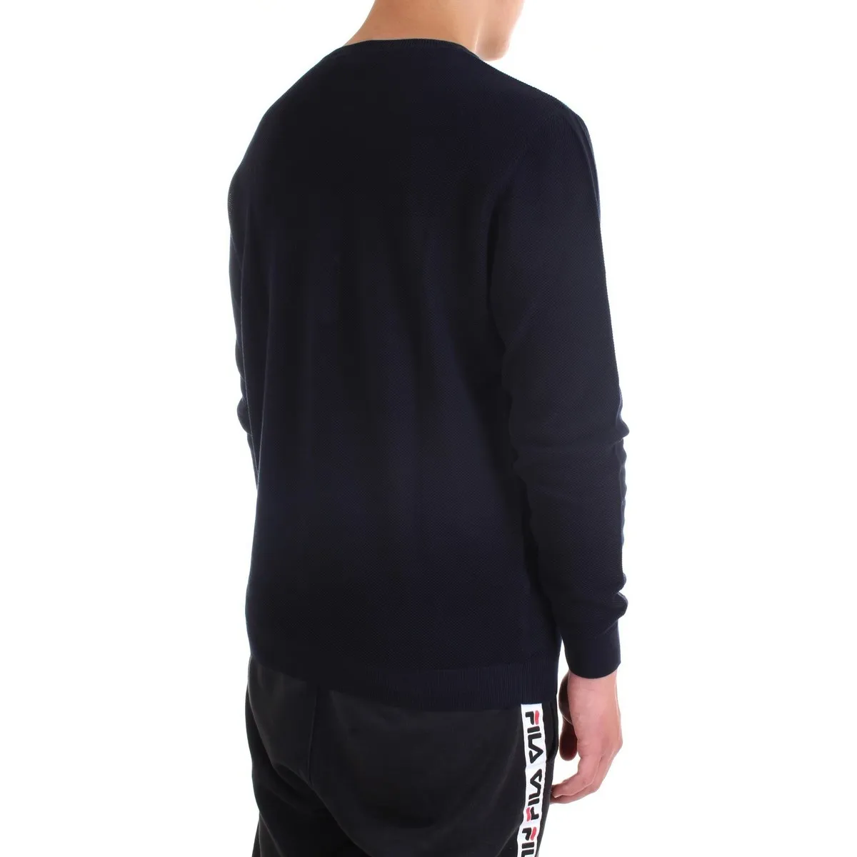 DK77007 suéter hombre azul