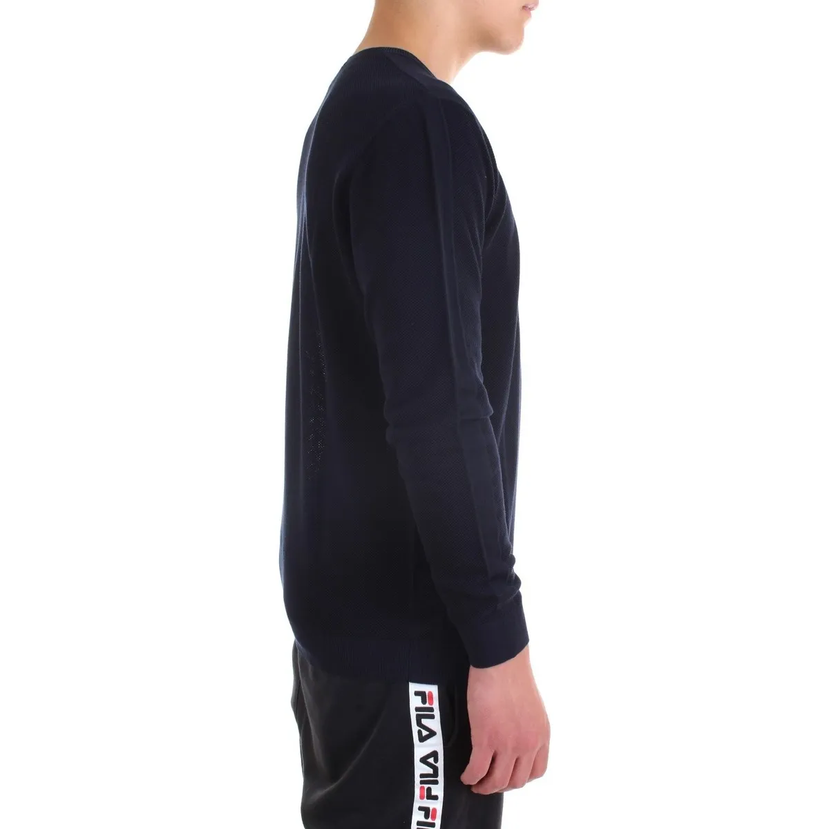 DK77007 suéter hombre azul
