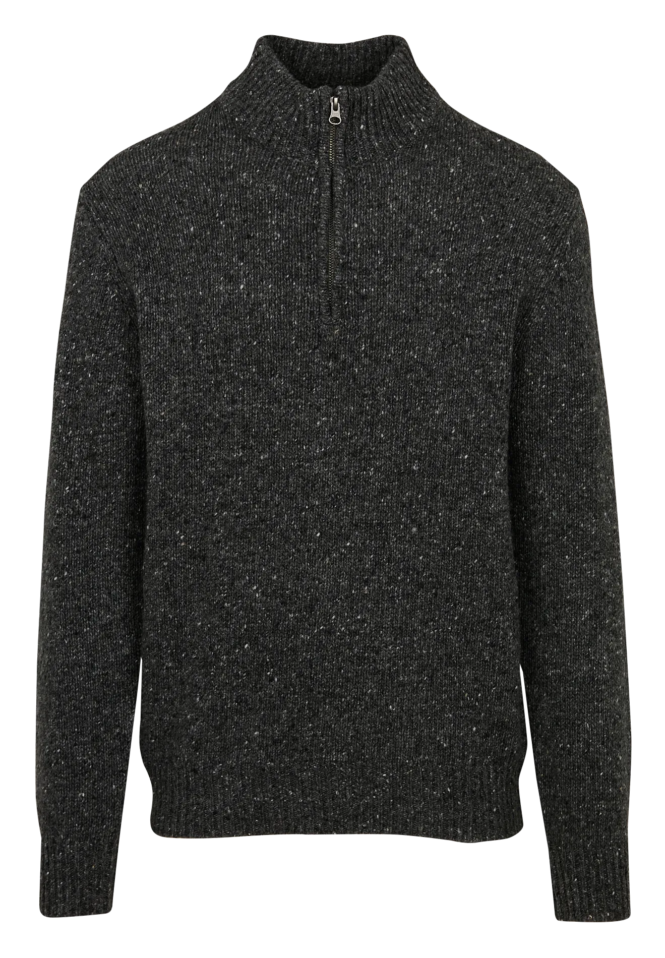 DONEGAL  SUéTER REGULAR CUELLO ALTO DE LANA MEZCLADA EN GRIS