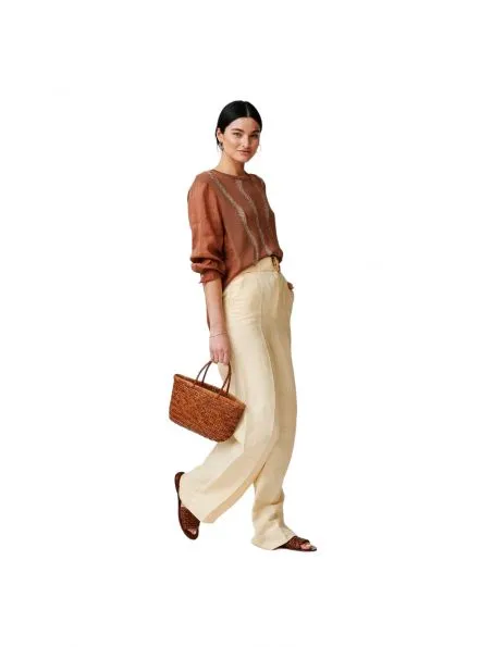 DRAGON Bolsa Mini Flat Gora Mujer Cuoio