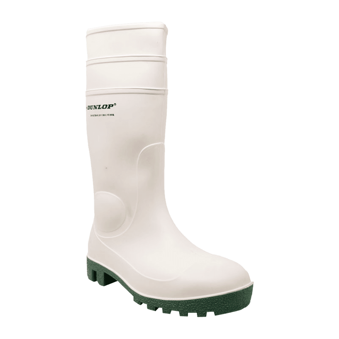 DUNLOP PP171BV11 TALLA 44 PAR DE BOTAS DE PVC CON PUNTA DE ACERO BLANCAS ALTAS