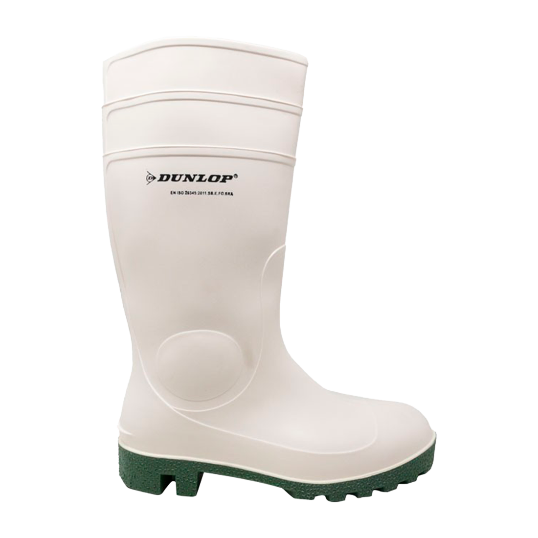 DUNLOP PP171BV11 TALLA 44 PAR DE BOTAS DE PVC CON PUNTA DE ACERO BLANCAS ALTAS