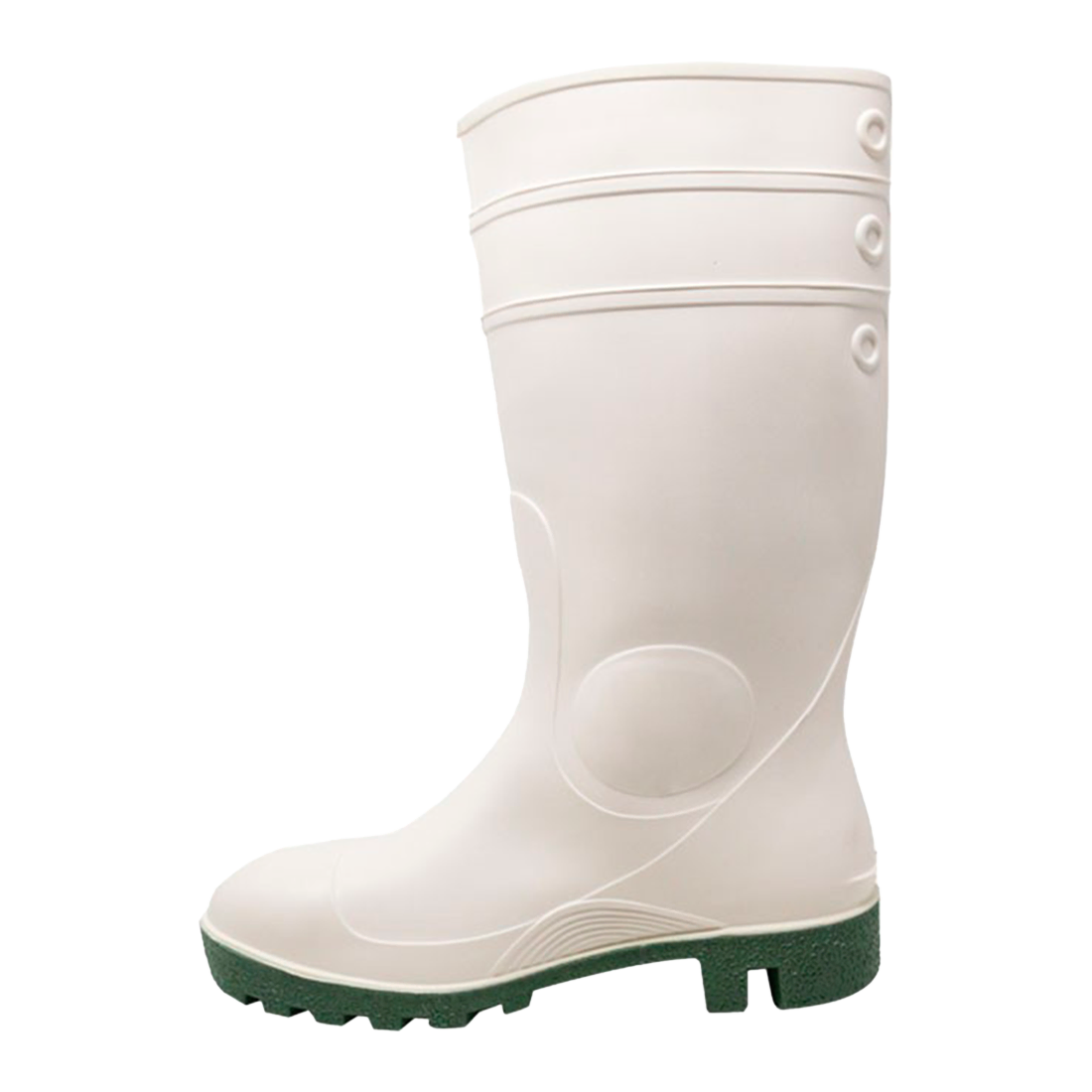 DUNLOP PP171BV11 TALLA 44 PAR DE BOTAS DE PVC CON PUNTA DE ACERO BLANCAS ALTAS
