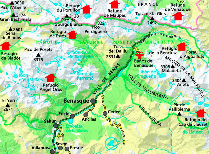 ed. alpina Valle de Benasque 1:30000 Impermeab
