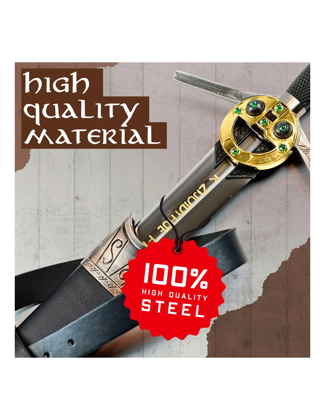 ESPADA GERALT DE RIVIATHE WITCHER DECORATIVA CON VAINA