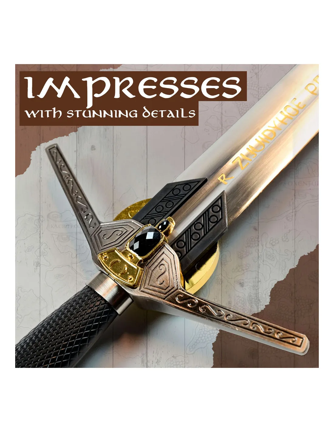 ESPADA GERALT DE RIVIATHE WITCHER DECORATIVA CON VAINA