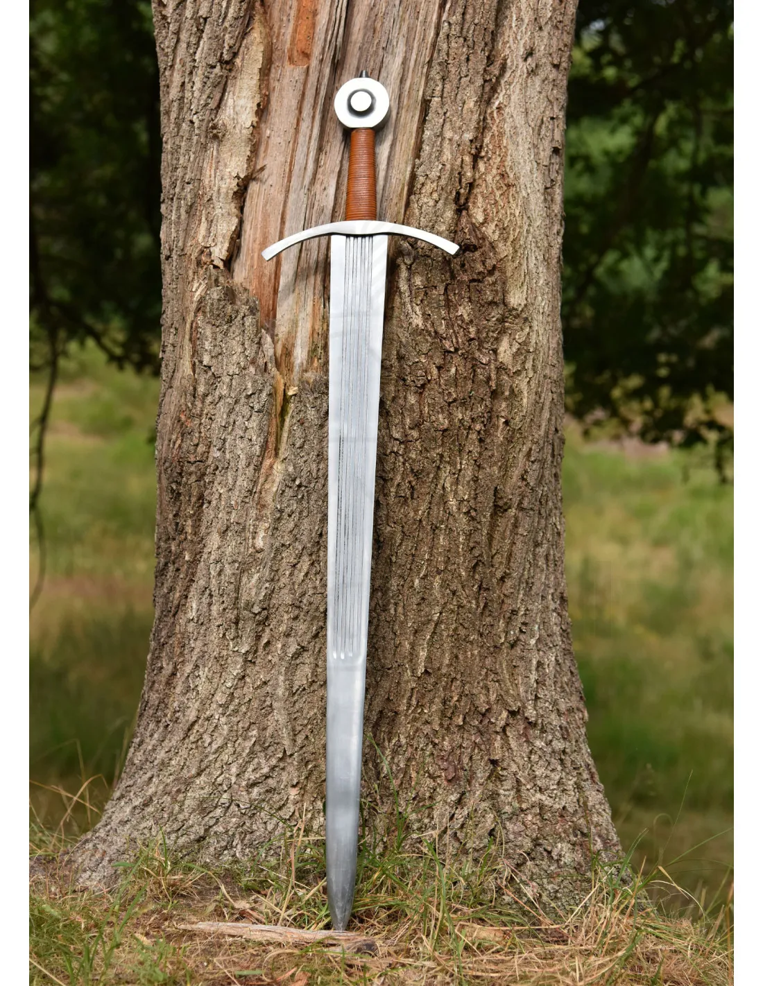 Espada Medieval de armas Moonbrand con vaina, siglo XIII