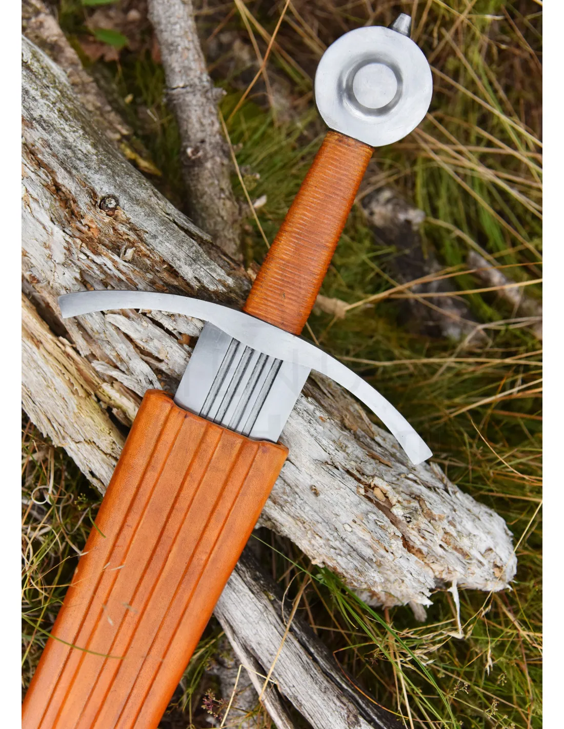 Espada Medieval de armas Moonbrand con vaina, siglo XIII