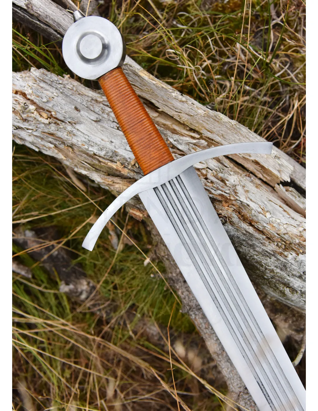 Espada Medieval de armas Moonbrand con vaina, siglo XIII