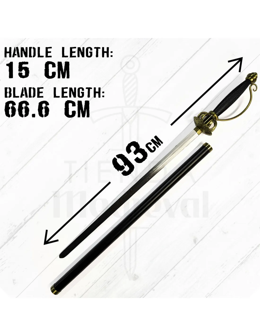 ESPADA NO OFICIAL CON FUNDA DE CAVENDISH  ONE PIECE
