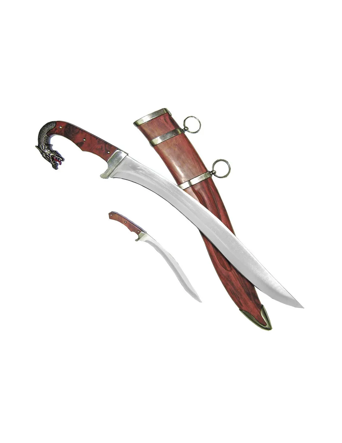 Falcata Dragón con cuchillo y vaina